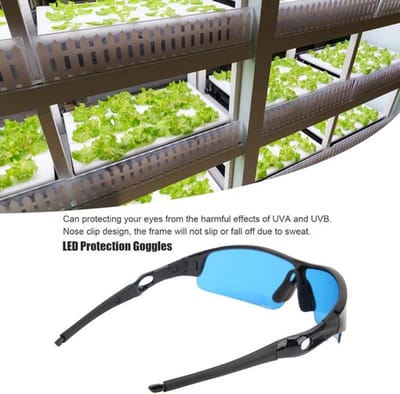 SolidChoice - UV Bescherming voor Kweekruimtes - Grow Space Glasses - Blauw - Ideaal voor Kassen en Tuinen - Verbeterde Zichtbaarheid - Bescherming te