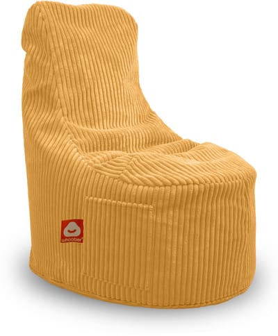 Whoober Nice – Stoel Zitzak – Geel dik ribfluweel – Comfortabel & Duurzaam