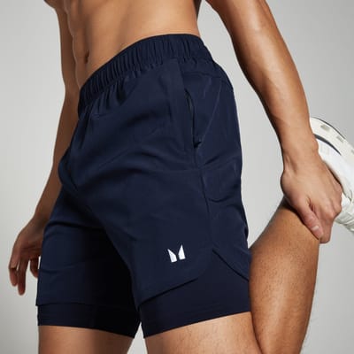 MP 2-in-1 trainingsshort voor heren - Marineblauw - S