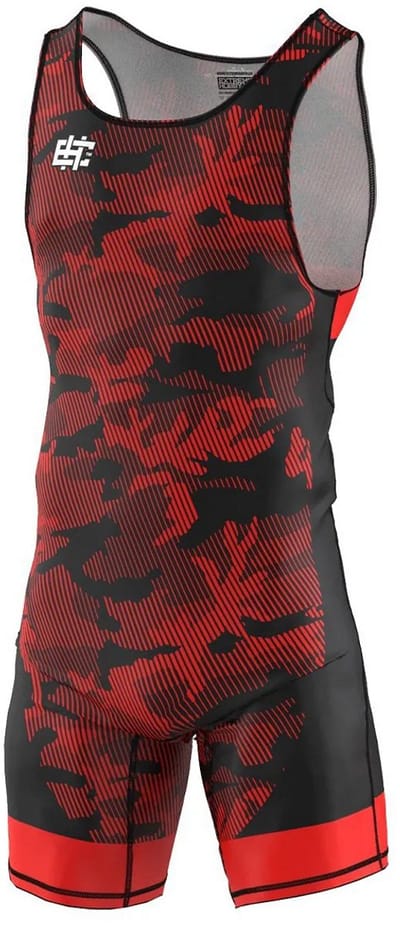 Extreme Hobby HAVOC - Kinder worstelpak - 4-way stretch lycra - UWW goedgekeurd - Rood maat 128