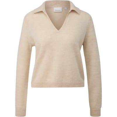 Lichte alpaca-mix poloshirt voor dames COMMA