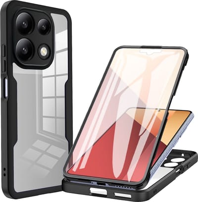 Hoesje geschikt voor Xiaomi Redmi Note 13 4G - Techsuit ColorVerse 360 Case met Screenprotector - Zwart