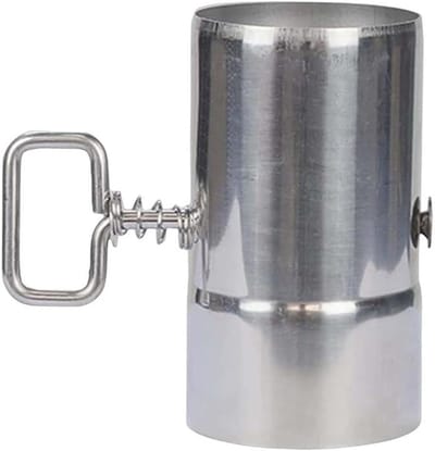 RVS Buitenhaard Schoorsteenpijp met Verstelbare Klep, 60mm Duct voor Tuinhaard en Houtkachel