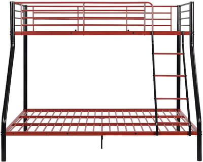 Vente-unique Stapelbed metaal zwart 140 x 190 cm, 90 x 190