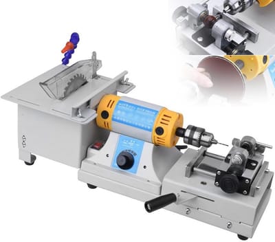 Elektrische Slijpmachine - Polijstmachine Tafelmodel - Materiaal Bewerken - Krachtige 750W Motor - 10000 Tpm - Grijs