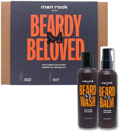 Men Rock London Baard Kado Set Soothing Oak Moss (Baardbalm + Baardshampoo) Hoogwaardige & natuurlijke producten in een mooie KADOSET voor de man!