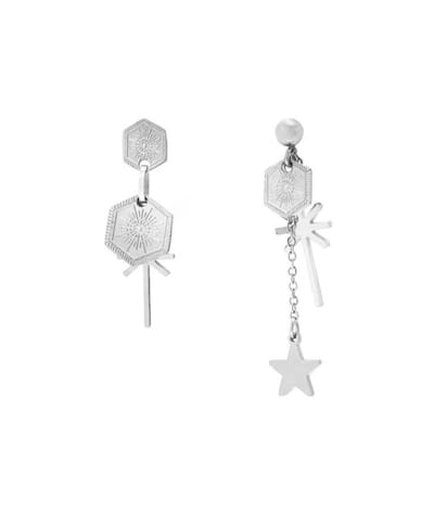 Oorbellen Let's Party Zilver Stainless Steel