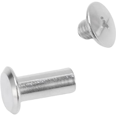 50 Paar 0,24x0,55x0,43in M5 RVS Klinknagel Set Platte Ronde Kop Leer Klinknagels Kit voor
