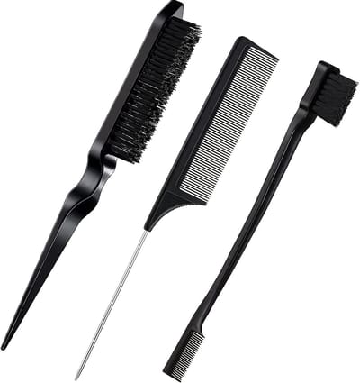 Set van 3 Baby Haarborstels en Kammen, Ideaal voor Professionele Kappers en Thuisgebruik, Geschikt voor Kinderen en Volwassenen