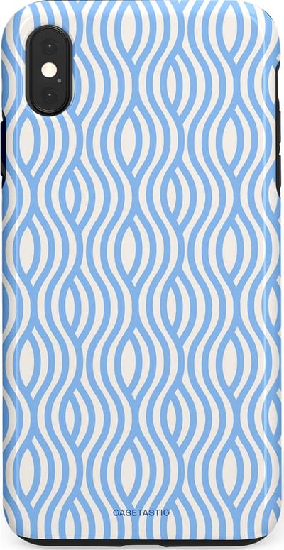 Casetastic Hoesje Geschikt voor Apple iPhone Xs Max - Stijlvolle Beschermende Duo-layer Case - Zeegolf Patroon
