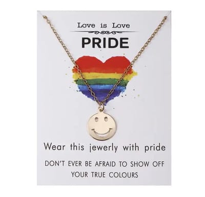 Akyol - smiley ketting - halsketting – ketting voor hem en haar - lgbt - lbtq - pride cadeau