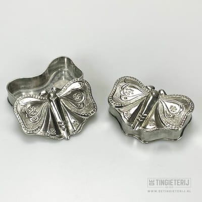 As-reservoir Vlinder 10x7cm - Vlinderdoosje - Bewaardoosje - Miniurn - Sieradendoosje - Uniek en handgemaakt