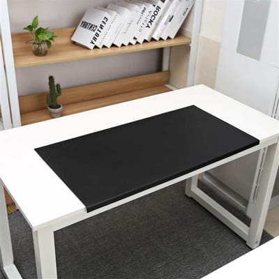 Bureauonderlegger - Bureau mat - Bureau organiseren - Waterdicht polyurethaan - 60 x 40 cm - Zwart