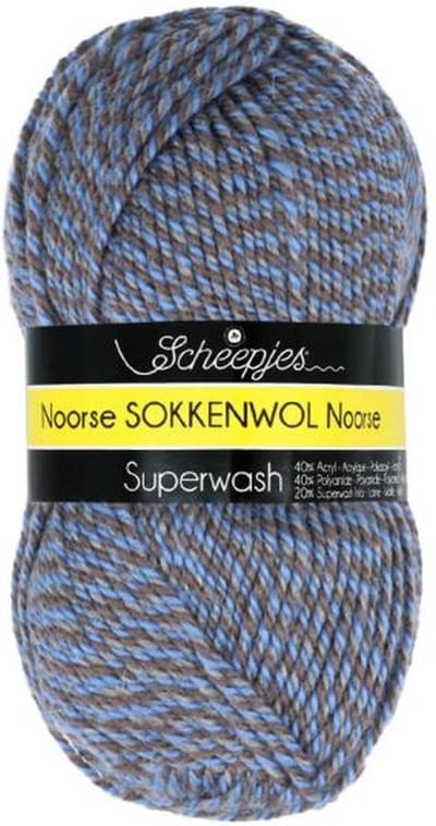 Scheepjes Noorse Wol Markoma 100g - 6855 Blauw/Grijs