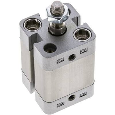 ISO 21287 Compacte Enkelwerkende Cilinder 20-15mm - Magnetisch - Mannelijke Stang