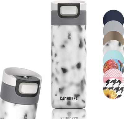Kambukka Etna Thermosbeker 500 ml - makkelijk reinigen - lekvrije Koffiebeker - Foggy Terrazzo