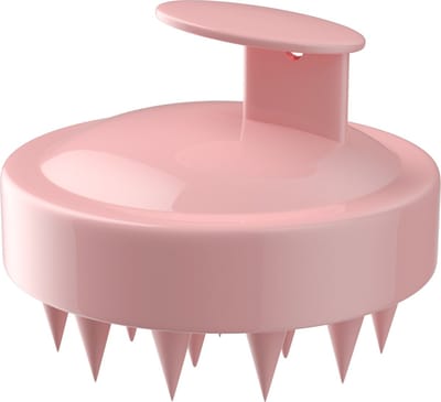 Intirilife Siliconen hoofdhuidmassageborstel voor nat en droog haar in het Roze - Hoofdmassage, borstel voor de hoofdhuid, borstel voor het inmasseren van shampoo, stimulerend