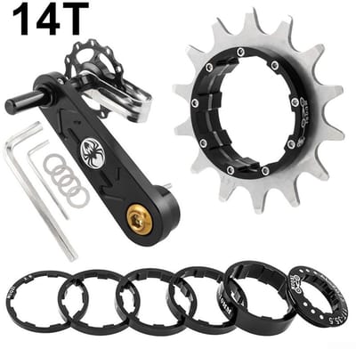 Dailygoods- Kettingspanner Duurzaam - Fiets Kettingspanner - Roestvrij Staal - Lichtgewicht Aluminium - Corrosiebestendig - Geschikt voor Vrijloop Vliegwiel