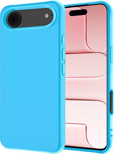 Hoesje - Geschikt voor Apple iPhone Air - Sterk & Shockproof - Hoes Cover - Siliconen Case - Lichtblauw
