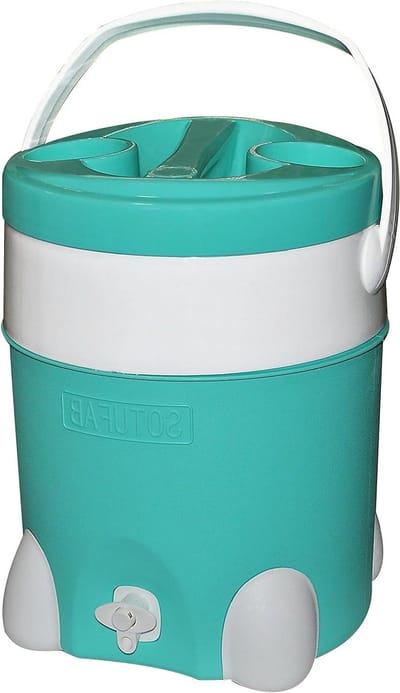Koelbox met Kraan - Drinkkoeler Fonteinkoeler - Picknicks en Feesten - 10 Uur Koel - 15 Liter - Blauw-Groen