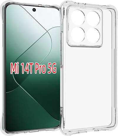 MobyDefend Hoesje - Geschikt voor Xiaomi 14T Pro - Transparante Shockproof TPU Backcover - Verstevigde Hoeken - Volledig Doorzichtig