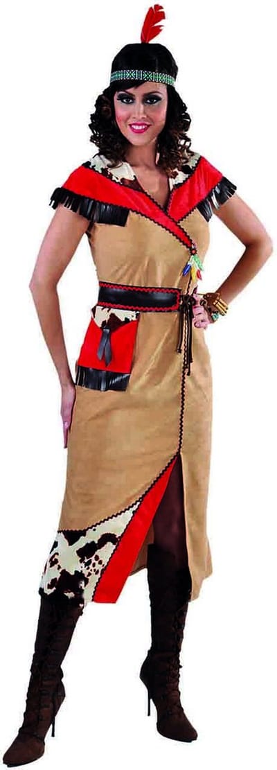Indiaanse dame lang - Maat S