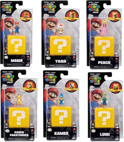 SUPER MARIO MOVIE MINI WORLD 3 CM FIGUUR IN VRAGENBLOK