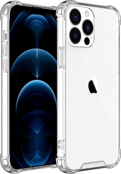 HB Hoesje Geschikt voor Apple iPhone 13 Pro Max - Transparant - Anti-Shock Hybrid Back Cover