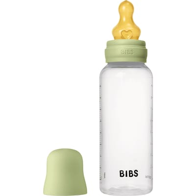BIBS Baby Bottle Round Latex Medium Flow Sage 270 ml
