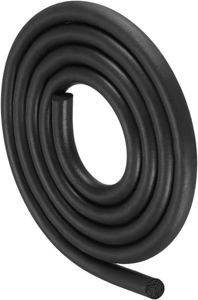 Foam rubber weerbestendige afdichtstrips 25mm diameter x 1m lengte - EPDM rubber, ronde afdichtstrips voor deurreparatie, isolatie en tochtpreventie in zwart