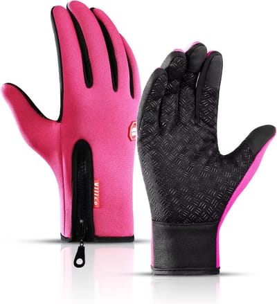 BukkitBow – Handschoenen met Touch Vinger – Winter Handschoenen – Fietshandschoenen Met Touch Tip – Touchscreen Handschoenen Geschikt voor Fiets & Scooter – Ideaal voor Wandelen – Winddicht & Fleece Voering - Roze - M