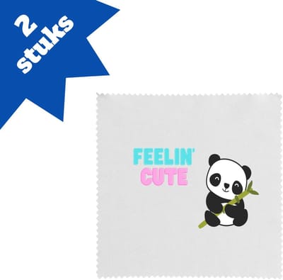 Akyol - feelin cute panda brillendoekjes - Panda - panda liefhebbers - verjaardag - dieren liefhebbers - cadeau - kado - geschenk - verjaardagscadeau - 17,8 bij 17,8 cm - 2 stuks