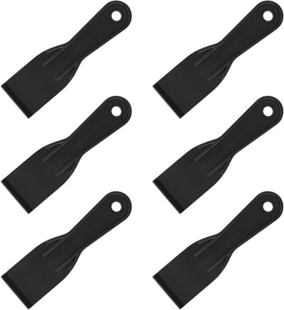 Dailygoods- Plamuurmes Set van 6 - Flexibele Plamuurmessen - Kunststof Schraper - Muurschraper - Reparatie Accessoire - 17,8 x 5 cm