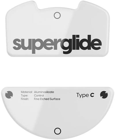 Superglide Version 2 Glass Skates for Razer Viper V3 Pro White - Muisvoeten - Voor Razer Viper V3 Pro - Gemaakt van glas - Wit