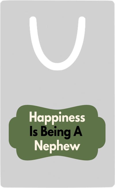 Hacebo® - happiness is being a nephew metalen boekenlegger - Neef - de liefste neef - verjaardag - cadeautje voor neef - neef artikelen - kado - geschenk Bladwijzer boekenleggers - 7.6 cm x 5cm