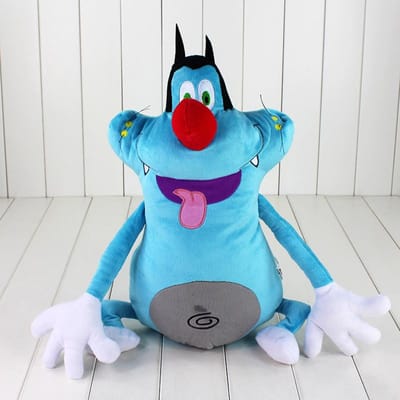 40Cm Grappig Ontwerp Frankrijk Schattige Cartoon Kakkerlakken Oggy Pluche Speelgoed Dikke Kat Oggy Knuffeldier Pop Anime Pluche Speelgoed blue