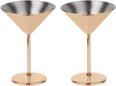 Paderno Martini Glazen Koper 200 ml - 2 Stuks