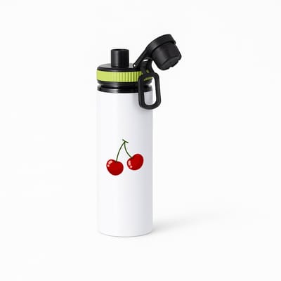 Hacebo® - Kers waterfles met draaidop groen - Kersen - Fruit liefhebbers - Fruit - bessen - gezond eten - water fles - 850ML
