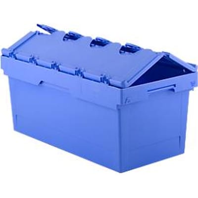 Nestbare en stapelbak KMB DH 632 SSI Schäfer – polypropeen - met deksel - L 809 x B 399 x H 357 mm - 76 L - blauw
