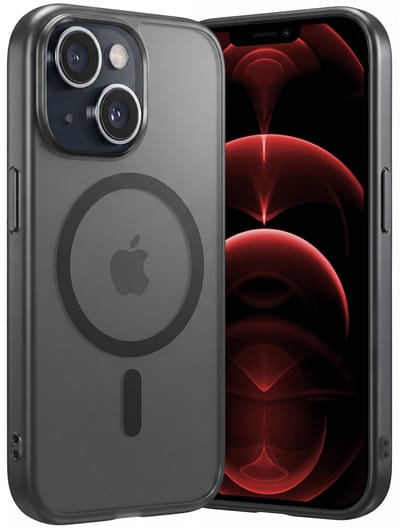 Hoes - Geschikt voor Apple iPhone 14 - Magsafe Compatible - Sterk & Shockproof - Back Cover - Shock Proof Case - Telefoon Hoesje Shockproof - Zwart