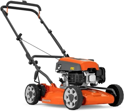 Husqvarna LB 144 benzinegrasmaaier - 44 cm maaibreedte, 1,95 kW motor, BioClip mulchfunctie, centrale hoogteverstelling, inklapbare duwboom - ideaal voor kleine tot middelgrote tuinen