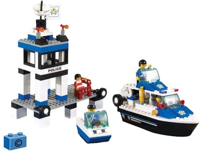 Sluban M38-B1200 City Police super power Wrecking Crew water politie bouwset
