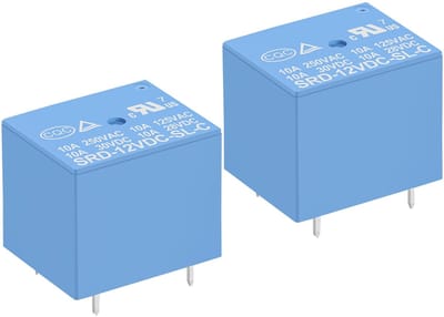 Dailygoody - PC Relay - 12V DC - 10A 250 - 5-Pin - Alternating Switch - Voor Montage - Pack van 2