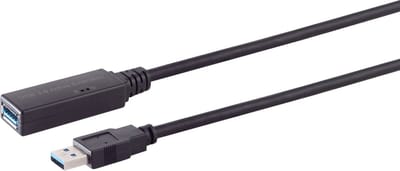 Actieve USB naar USB verlengkabel - voeding via Micro USB - USB3.0 - tot 0,9A - 5 meter