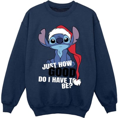 Disney Meisjes Lilo & Stitch Just How Good Sweatshirt (Marineblauw)