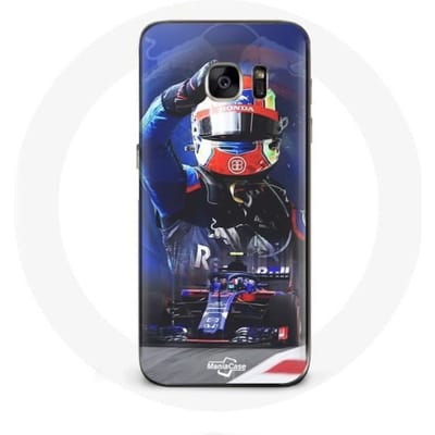 Samsung Galaxy s7 hoesje Formule 1 Pierre Gasly F1 Racing Driver Rood Blauw