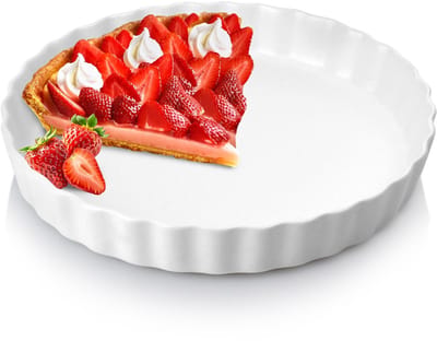 Taartvorm Keramiek Wit 24,5 cm - Cakevorm - Bakvorm - Bakplaat