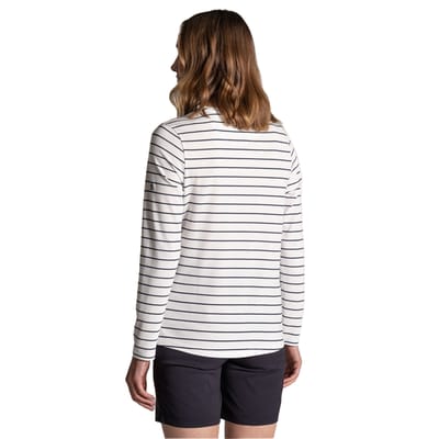 Craghoppers Dames/Dames Akona Gestreept Nosilife T-shirt met lange mouwen (Zeilwit/Blauw marine)
