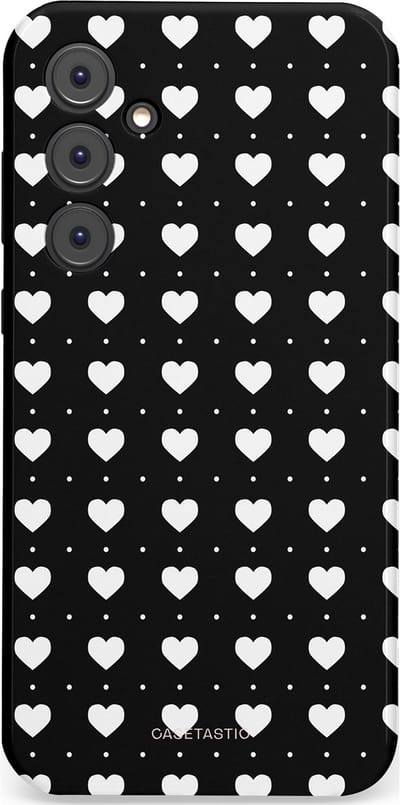 Casetastic Hoesje Geschikt voor Samsung A35 - Stijlvolle Beschermende Duo-layer Case - Stipjes en Hartjes