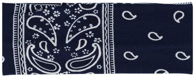 Haarsoires Haarband Stof 7cm - Paisley Patroon - Donkerblauw
